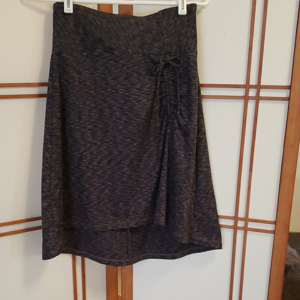 The North Face Gray Asymmetrical Tie Front High Low Skirt